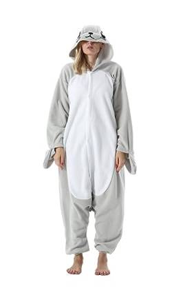 SimZoo Tier-Einteiler-Pyjama für Erwachsene, Tier-Cosplay-Kostüm-Nachtwäsche für Männer und Frauen, Unisex-Einteiler für zu Hause X-Large von SimZoo