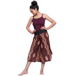 Simandra Haremshose Hosenrock Pumphose Harem Aladin-Hose Pluderhose Sarouel Goa Yoga Baggy Freizeithose Ajan Größe L/XL von Simandra