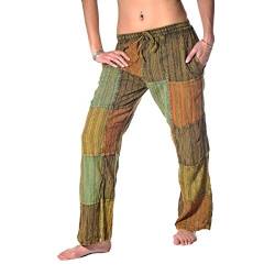 Simandra Patchwork Haremshose Freizeithose Fischerhose Fitness Hippie Goa Schlupfhose PSY Ethno Sport (Bunt, XXL) von Simandra