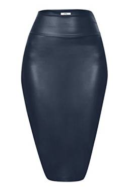 Faux Leather Pencil Skirt Below Knee Length Skirt Midi Bodycon Skirt for Womens, USA von Simlu