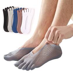 Orthopädische Kompressionssocken für Damen und Herren, volle Zehen, atmungsaktiv, Yoga-Socken, ultra-niedrig geschnitten, mit Gel-Lasche, 5 Paar (Stil B (EU 40-44)), Stil B(EU40-44), 38 von Simoda