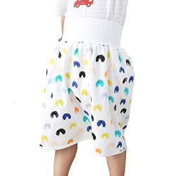 Simoda Baby windelrock Shorts,2 in 1 wasserdicht und saugfähige Shorts,Trainingsrock,Kinderwindelrock Shorts,auslaufsicher, hohe Taille,Bauchschutz,für 0-8 Jahre Kinder (#1, L) von Simoda