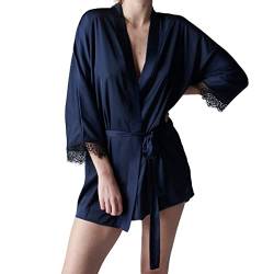 Simone Perele Damen Satin Secrets Kimono Bademantel, Vollmond, Small von Simone Perele