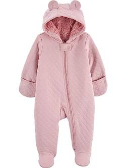 Simple Joys by Carter's Baby-Mädchen Footed Jumpsuit Pram Overall Kinderwagen aus Fleece mit Füßen, Rosa, 0 Monate von Simple Joys by Carter's