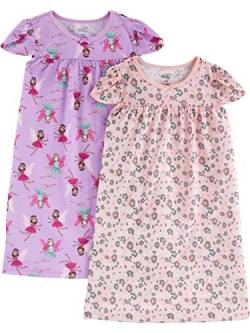 Simple Joys by Carter's Mädchen 2-Pack Nightgowns, Fee/Tiermuster, 4-5 Jahre (2er Pack) von Simple Joys by Carter's