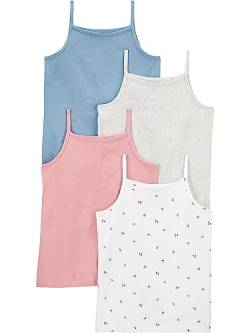 Simple Joys by Carter's Mädchen Tank Tops, Pack of 4 Cami Shirt, Blau/Grau/Rosa/Weiß Floral, 11 Jahre (4er Pack) von Simple Joys by Carter's