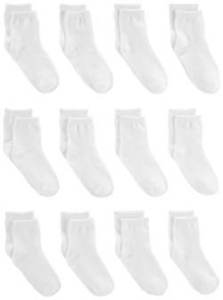 Simple Joys by Carter's Unisex 12-Pack Crew Infant-and-Toddler-Socks, Weiß, 4-5 Jahre (12er Pack) von Simple Joys by Carter's