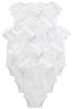 Simple Joys by Carter's Unisex Baby Side-snap Short-Sleeve Shirt Infant-and-Toddler-Bodysuits, Weiß, 3-6 Monate (8er Pack) von Simple Joys by Carter's