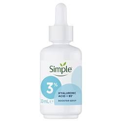 Simple 3% Hyaluronsäure + B5* Serum Booster Serum Hautpflegeprodukt für alle Hauttypen geeignet für hydratisierte, weichere Haut 30ml von Simple
