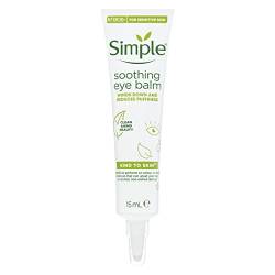 Simple Hautberuhigend windet sich ab und reduziert Schwellungen, Augenbalsam für empfindliche Haut, 6 x 15 ml von Simple