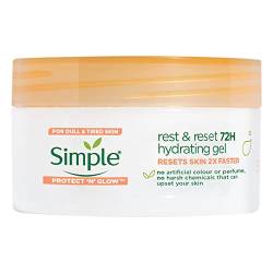 Simple Protect 'N' Glow Rest and Reset 72 Hour Hydrating Gel, für intensiver strahlende Haut, 50 ml von Simple