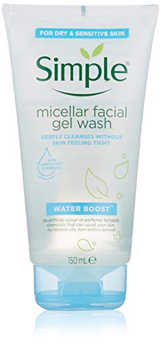 Simple Water Boost Mizellar-Gesichtsgel zum Waschen, 150 ml, 6 Stück von Simple
