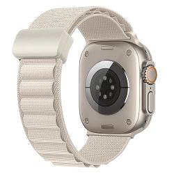 Armband kompatibel mit Apple Watch Armband Serie Ultra 9 8 7 6 5 4 3 SE, Verstellbare Nylon Trail Alpenschlaufe mit Magnetischer Schnalle für 49/45/44/42mm 41/40/38mm Herren Damen von SimpleThings
