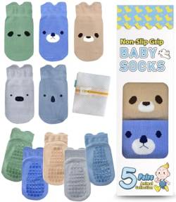 Simply Kids Baby Socken 0-6 Monate Neutral - Anti Rutsch Abs Babysocken 0-3 Monate Mädchen Junge Neugeborene von Simply Kids