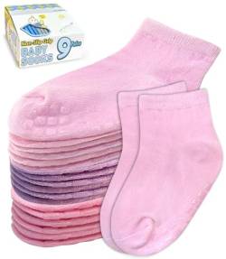 Simply Kids Stoppersocken Baby Socken 0-6 Monate Neutral - Anti Rutsch Abs Babysocken 0-3 Monate Mädchen Junge Neugeborene von Simply Kids