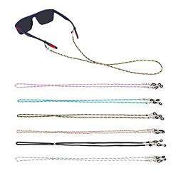 Simpolor 6 Stück Brillenkette Nylon Brillenband Multi von Simpolor