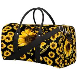 Sunflower Damen-Reisetasche mit Kulturbeutel, wasserdicht, für Sport, Yoga, Handgepäck, faltbare Schwimmtasche, Standard, standard, Reisetasche von SinSenMa
