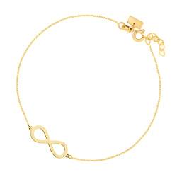 Sinez Gold Damen-Armband mit Anhänger Infinity Unendlich 8 Karat (333) Gelbgold von Sinez