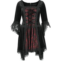 Sinister Gothic - Gothic Kurzes Kleid - Kurzes Gothickleid - XS bis XXL - für Damen - Größe M - schwarz/rot von Sinister Gothic