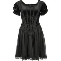 Sinister Gothic - Gothic Kurzes Kleid - Kurzes Gothickleid - XS bis XXL - für Damen - Größe S - schwarz von Sinister Gothic