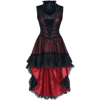 Sinister Gothic - Mittelalter Kleid knielang - Gothic Dress - XS bis 4XL - für Damen - Größe L - schwarz/rot von Sinister Gothic