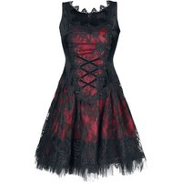 Sinister Gothic - Mittelalter Kurzes Kleid - Gothic Dress - XS bis XXL - für Damen - Größe M - schwarz/rot von Sinister Gothic