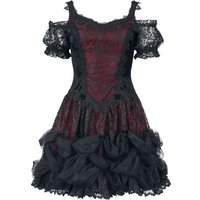Sinister Gothic - Mittelalter Kurzes Kleid - Gothic Dress - XS bis XXL - für Damen - Größe M - schwarz/rot von Sinister Gothic