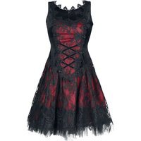 Sinister Gothic - Mittelalter Kurzes Kleid - Gothic Dress - XS bis XXL - für Damen - Größe XL - schwarz/rot von Sinister Gothic