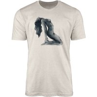 Sinus Art T-Shirt Herren Shirt 100% gekämmte Bio-Baumwolle T-Shirt Akt Aquarell junge Frau Motiv Nachhaltig Ökomode a (1-tlg) von Sinus Art