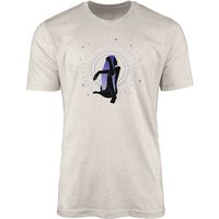 Sinus Art T-Shirt Herren Shirt 100% gekämmte Bio-Baumwolle T-Shirt Astrologie junge Frau Motiv Nachhaltig Ökomode aus (1-tlg) von Sinus Art