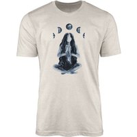 Sinus Art T-Shirt Herren Shirt 100% gekämmte Bio-Baumwolle T-Shirt Mondzyklus Aquarell junge Frau Motiv Nachhaltig Ök (1-tlg) von Sinus Art