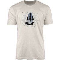 Sinus Art T-Shirt Herren Shirt 100% gekämmte Bio-Baumwolle T-Shirt Mondzyklus junge Frau Motiv Nachhaltig Ökomode aus (1-tlg) von Sinus Art