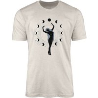 Sinus Art T-Shirt Herren Shirt 100% gekämmte Bio-Baumwolle T-Shirt Mondzyklus schöne Frau Motiv Nachhaltig Ökomode au (1-tlg) von Sinus Art