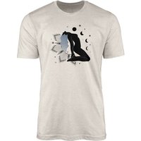 Sinus Art T-Shirt Herren Shirt 100% gekämmte Bio-Baumwolle T-Shirt Schöne Frau Mondzyklus Motiv Nachhaltig Ökomode au (1-tlg) von Sinus Art