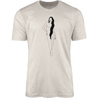 Sinus Art T-Shirt Herren Shirt 100% gekämmte Bio-Baumwolle T-Shirt hübsche Frau Grafik Motiv Nachhaltig Ökomode aus e (1-tlg) von Sinus Art