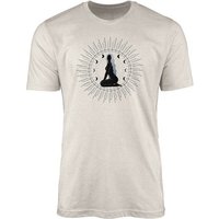 Sinus Art T-Shirt Herren Shirt 100% gekämmte Bio-Baumwolle T-Shirt junge Frau Mondzyklus Astrologie Motiv Nachhaltig (1-tlg) von Sinus Art