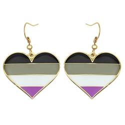 Asexual Pride baumelnde Ohrringe Gay & Lesben LGBT Pride Geschenke Regenbogen Schmuck von Sinwinkori