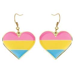 Pansexual Pride Herzform Ohrringe Gay & Lesbian LGBT Pride Geschenke von Sinwinkori