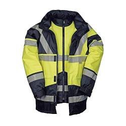 Sioen Herren Skollfield Jacke, Mehrfarbig (high viz Yellow/Navy), 2XL(uk) von Sioen