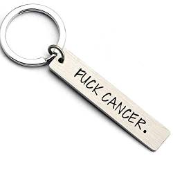 Krebsgeschenke für Frauen und Männer – Fuck Cancer Schlüsselanhänger Beat Cancer Survivor Geschenke Inspirierende Ermutigung Geschenke für Chemo Überlebenden Patienten Bewusstseinsprodukte von Sisadodo