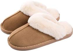 Damen Hausschuhe Herren Pantoffeln Winter Warme Weiche Slippers Plüsch Flauschige Flache Schuhe von Sisttke