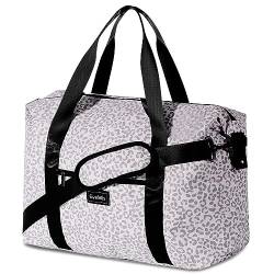 Sivaletis Weekender Bags for Women, Travel Tote Bag Gym Duffel Bag with Toiletry Bag Carry On Bag Overnight Bag with Wet Pocket, Wüste Leopard von Sivaletis