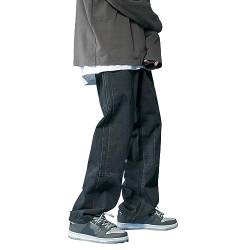 Herren Jeans Baggy Hip Hop Jeanshose Streetwear Skateboard Jeans Teenager Jungen Loose Fit Pants Classic Regular Hosen von Siweiy