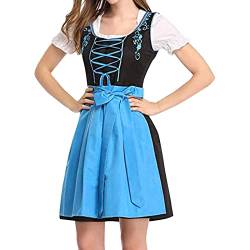 Oktoberfest Kostüm für Damen in Übergröße mit eckigem Ausschnitt, Schürze Dirndl Damen Dirndl Schürze, Midi Trachtenkleid Dirndl Kostüm Spitze Dirndl für Damen für Oktoberfest Bavarian Karneval von Siweiy