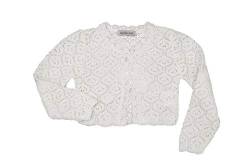 Six4kids Mädchen Bolero Taufe festlich Strickbolero Taufbolero Weiß o Ivory (62/68 (3-6M), Weiß) von Six4kids