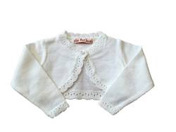 Sixforkids Mädchen Bolero Strickjacke Taufe Kommunion Jacke Strickbolero Taufjacke (164) von Sixforkids