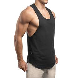 Sixlab Round Fusion Tank Top Herren Fitness Shirt Gym (XL, Schwarz) von Sixlab