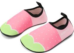 Badeschuhe Kinder Wasserschuhe Schnell Trocknend Schwimmschuhe rutschfeste Aquaschuhe Leicht Strandschuhe für Jungen Mädchen Surfschuhe Kleinkind Baby Barfußschuhe Beach Pool (Rosa, 28 EU) von Sixspace