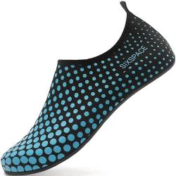 Sixspace Badeschuhe Wasserschuhe Damen Herren Schwimmschuhe Strandschuhe Aquaschuhe Surfschuhe Barfußschuhe Tauchschuhe Wassersportschuhe（Blau,37 EU von Sixspace