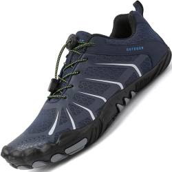 Sixspace Barfußschuhe Herren Damen Fitnessschuhe Sport Traillaufschuhe Minimalistische Barfuss Schuhe Atmungsaktive Kletterschuhe rutschfeste Badeschuhe(Blau,40 EU) von Sixspace